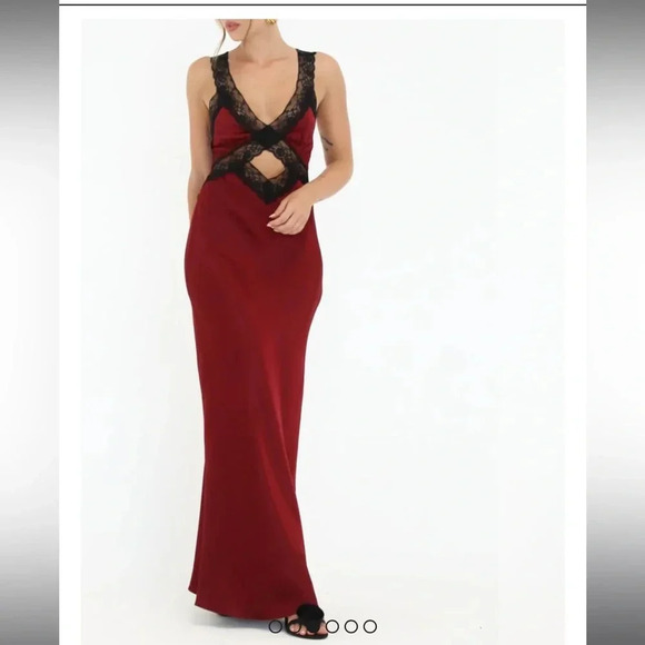 Rumored Crossroads Maxi Dress Garnet XS NWT - Picture 3 of 6